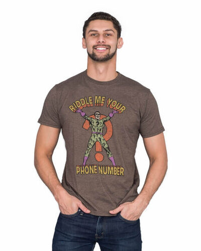 The Riddler Riddle Me Your Phone Number Sable T-shirt