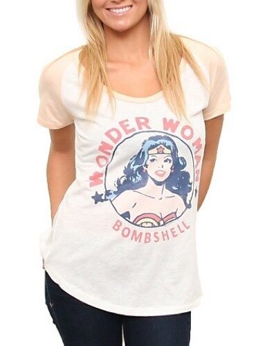 Wonder Woman Bombshell “The Outfielder” Raglan T-shirt