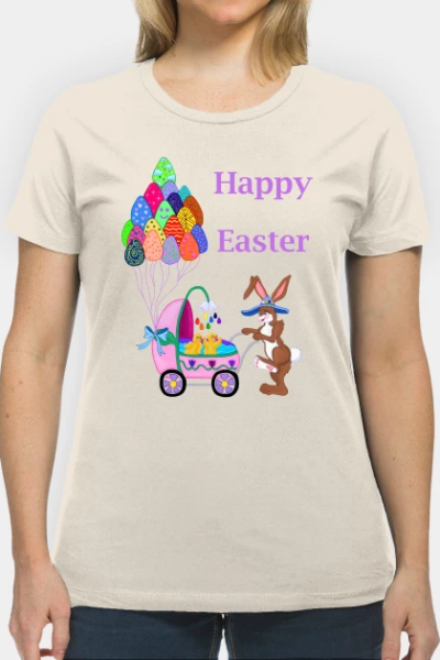 Happy Easter Bunny Mommy with Baby Chicks T-Shirt