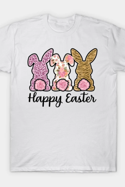 Cute 3 Little Bunnies – Happy Easter Gift For Men, Women & Kids T-Shirt