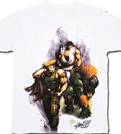 Street Fighter IV Airbrushed White T-shirt