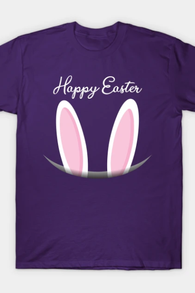 Happy Easter Bunny Ears T-Shirt Hidden Rabbit Cute Gift T-Shirt