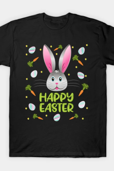 Happy Easter Bunny Rabbit Egg Hunt Kids Adults Gift T-Shirt