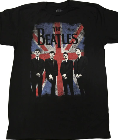 The Beatles Union Jack Distressed T-Shirt Tee