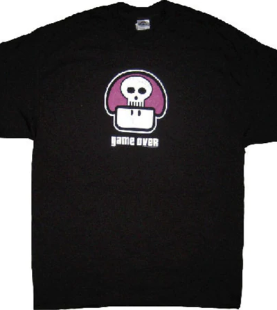 Nintendo Game Over Purple Poison Mushroom T-shirt
