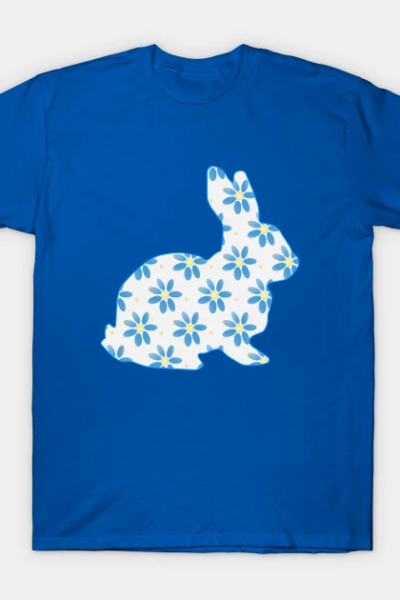 Springtime Bunny Blue T-Shirt