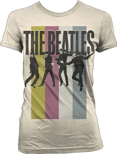 The Beatles Stripes Standing Group T-shirt