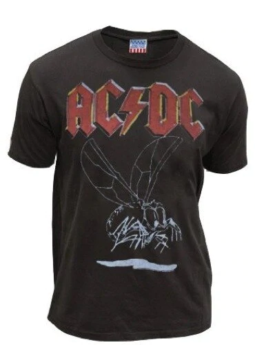AC/DC Insect Washed Black Mens T-shirt