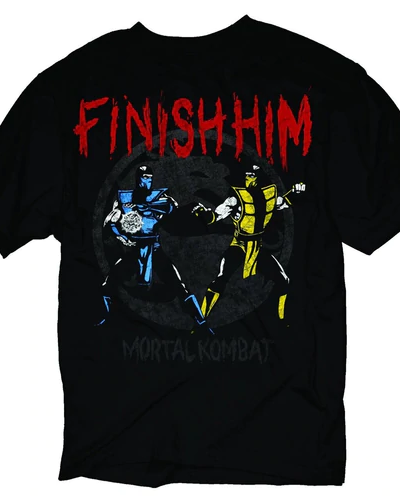 Mortal Kombat Sub-Zero Scorpion Finish Him T-shirt