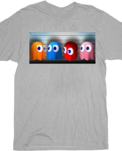 Pac-Man Usual Suspects Ghosts Black T-Shirt