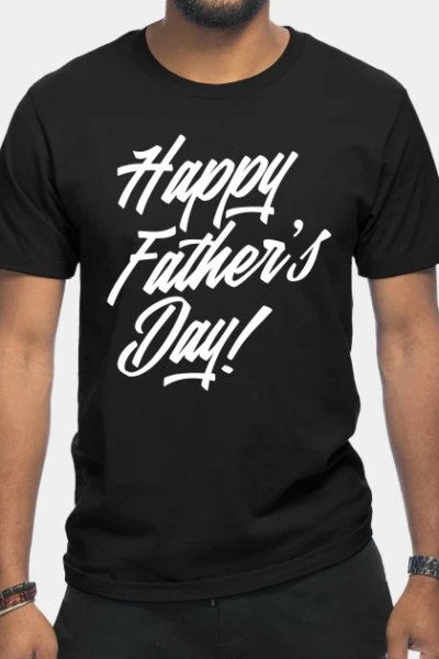 Simple Happy Father’s Day Calligraphy T-Shirt