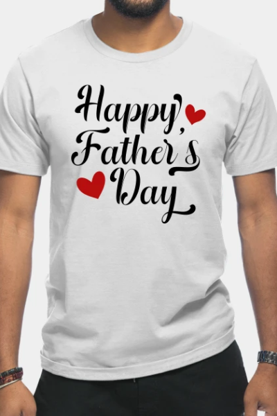 Simple Happy Father’s Day Calligraphy T-Shirt