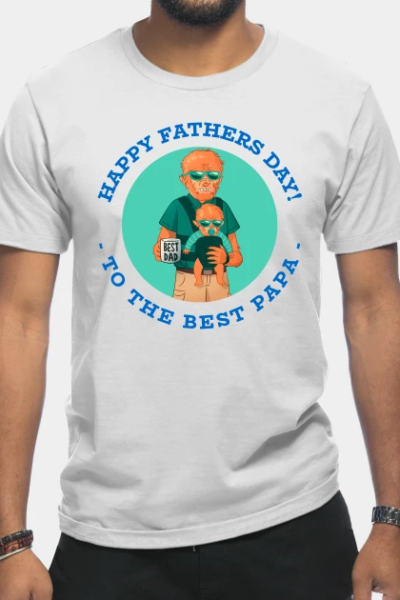 Happy Fathers Day – Worlds Best Papa T-Shirt
