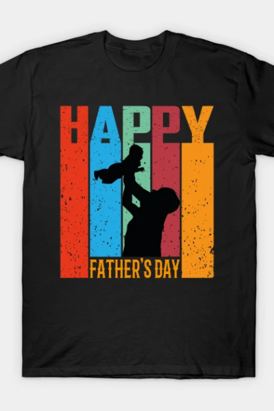 Happy Fathers Day, Dad, Papa, Father,Daddy,Retro T-Shirt
