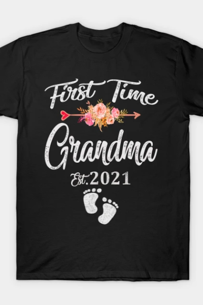 First time grandma est 2021 T-Shirt