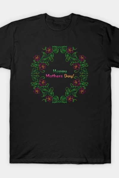 Flowers composition pattern Happy mothers day T-Shirt