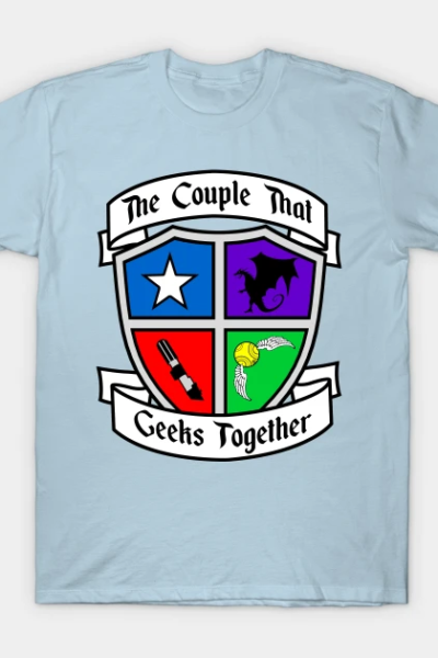 The Couple That Geeks Together Logo in Color T-Shirt