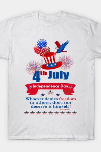 Independance Day Eagle Lincoln T-Shirt