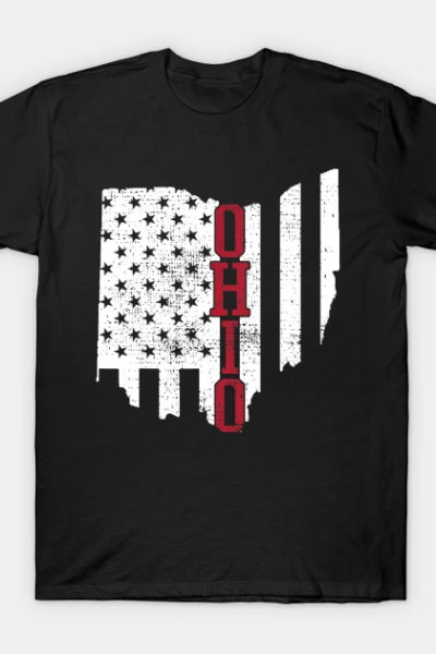 4th Of July Ohio State USA US Flag States Vintage T-Shirt