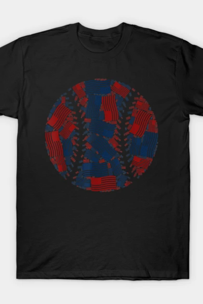 American Flag USA Patriotic Baseball ball – 4th of July T-Shirt