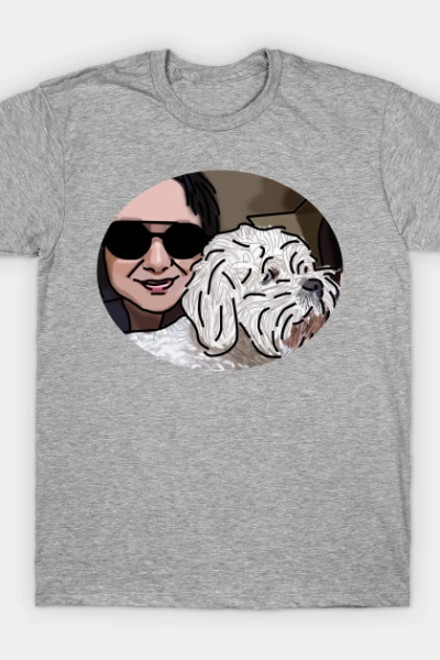 Pets Friend of the Artist and Ricky Oval and Line T-Shirt