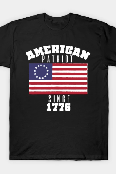 American Patriot Since 1776 USA Flag Veterans Day T-Shirt