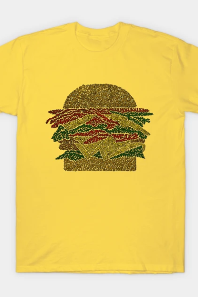 Double Cheese Hamburger T-Shirt