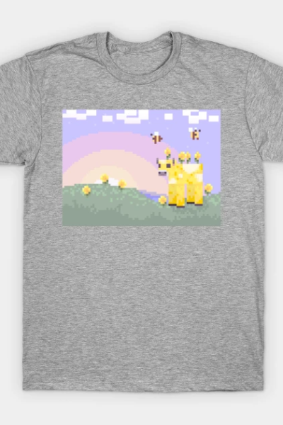 Minecraft Earth: Moobloom & Bees Portrait T-Shirt