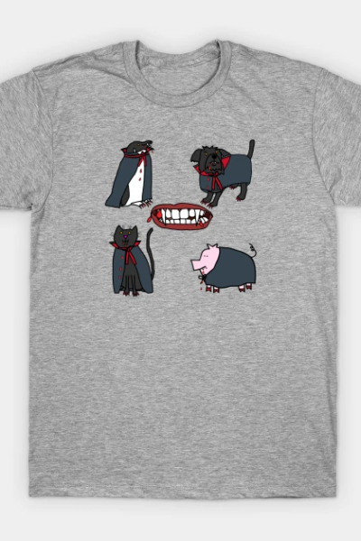 Cute Animals Halloween Horror Vampire T-Shirt