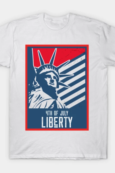 4th Of July Statue Of Liberty American T-Shirt