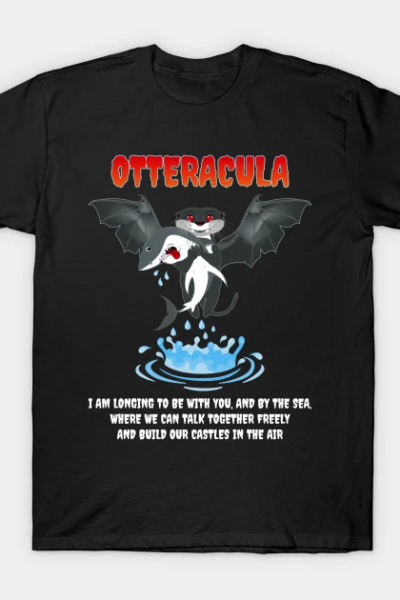 Otters Halloween | Otteracula | Funny Dracula T-Shirt