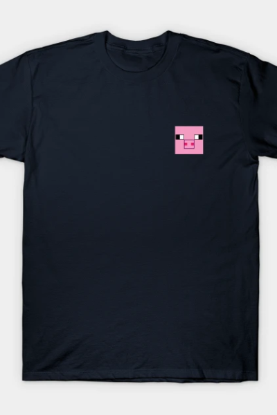 Minecraft Pig T-Shirt (Left Pocket) T-Shirt
