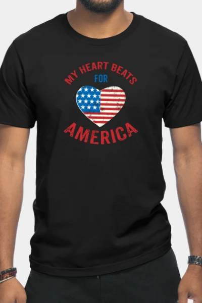 My heart beats for America T-Shirt