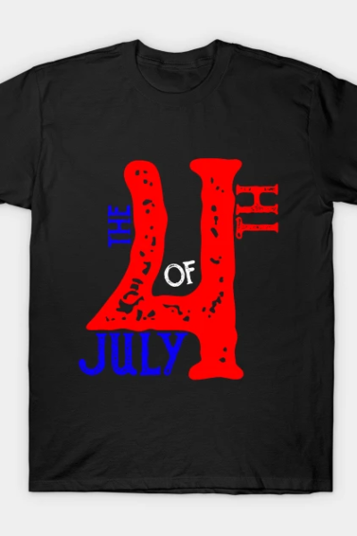 The 4th Of July, Vintage/Retro Design T-Shirt