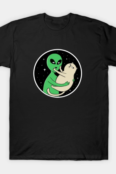 Alien and Cat T-Shirt