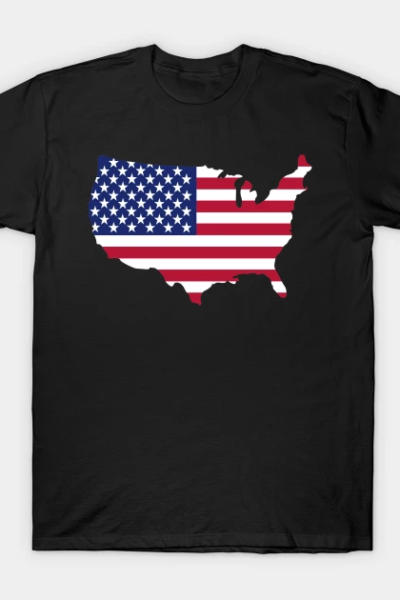 USA map flag T-Shirt