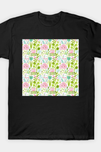 Spring flowers and bunny T-Shirt