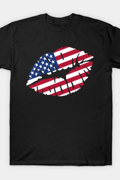 USA flag kiss T-Shirt