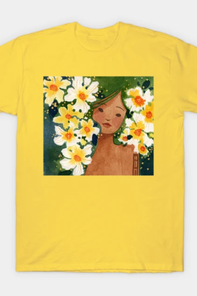 White and Yellow Flowers T-Shirt