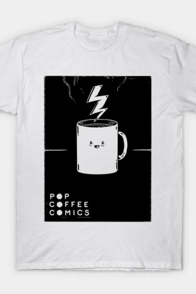 Pop Coffee Comics – Extra Energy Edition (Inverted) T-Shirt