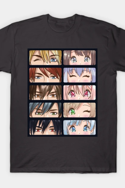 Japanese Anime Manga faces cool design T-Shirt