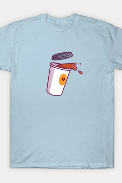Flying Coffee Vector Icon Illustration T-Shirt