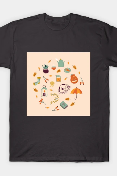 Set of different autumn elements T-Shirt