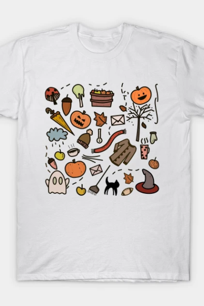 Fall Seaon Halloween Artwork T-Shirt