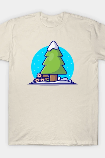 Winter Season Cartoon Vector Icon Illustration T-Shirt