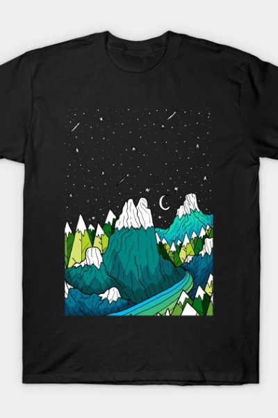 Of stars and mountains T-Shirt