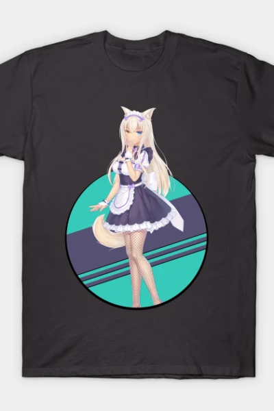 Cute Neko Anime Maid T-Shirt