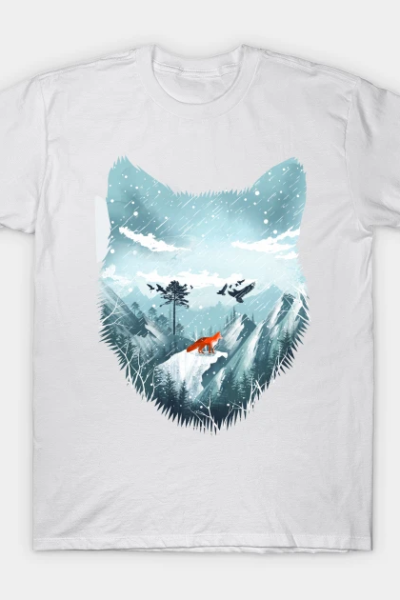 Red Fox in the Wild Winter T-Shirt