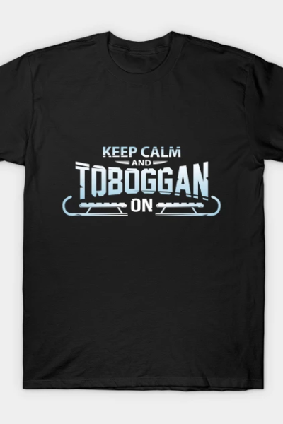 Funny Toboggan Winter Sport Adventure Novelty T-Shirt