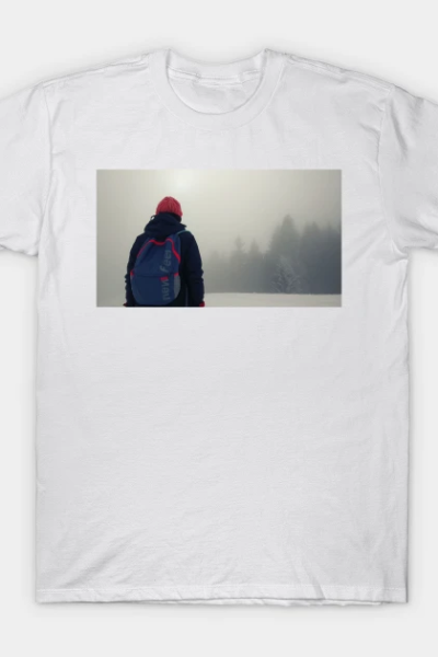 Girl in winter T-Shirt